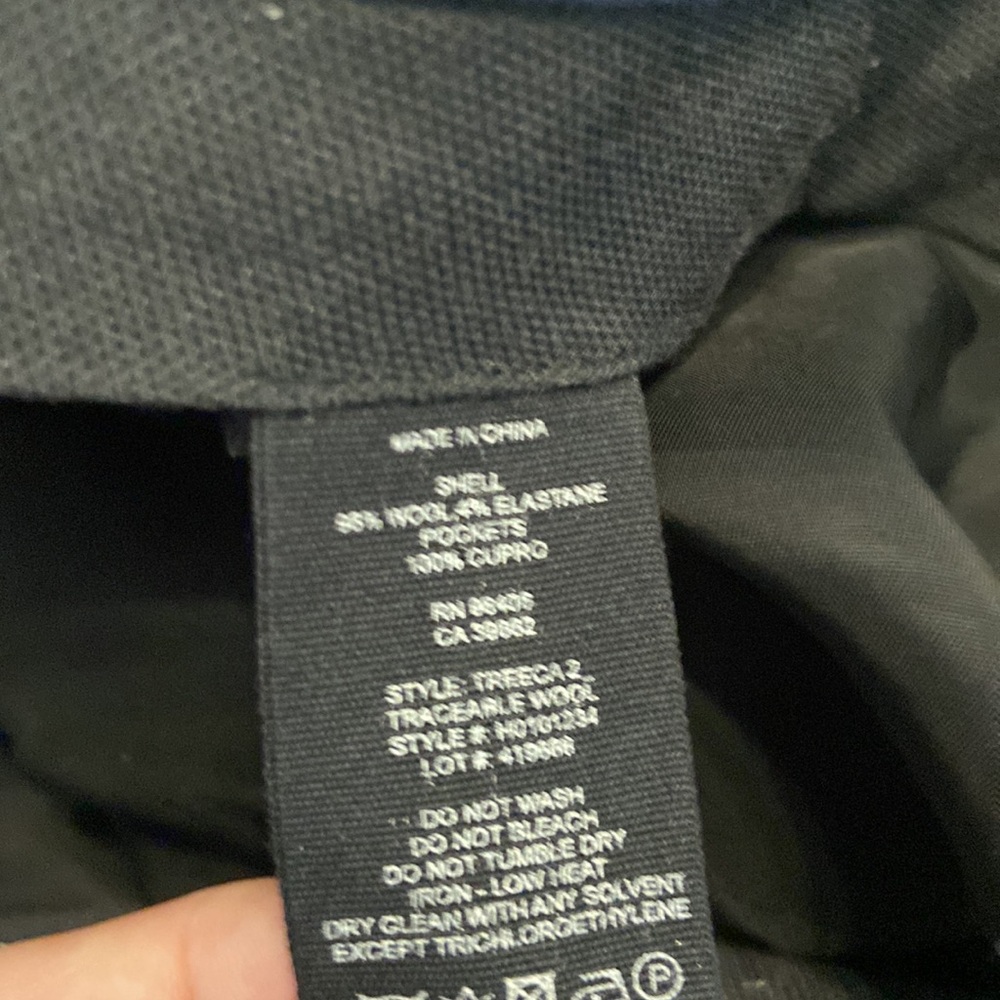 Theory Black Tailored Trousers size 2 inseam 27” waist 30” wool pants excellent - Picture 6 of 8
